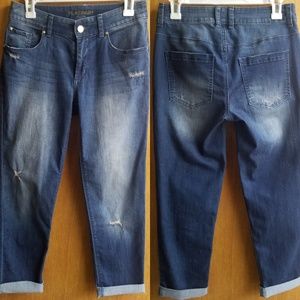 Platinum chico's - Glitter Cuff Hem Skinny Jean 00